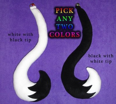Fleece Fox Tail CUSTOM COLORS YOU PICK 2