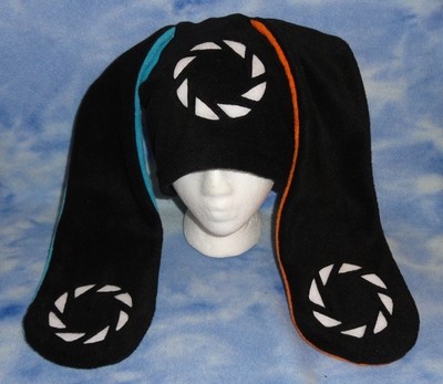 Black Triple Aperture Portal Bunny Hat