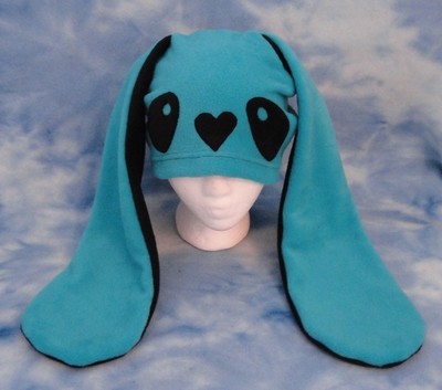 Blue Panda Face Bunny