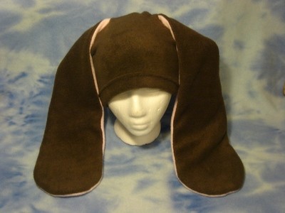 Brown/Pink Bunny Hat