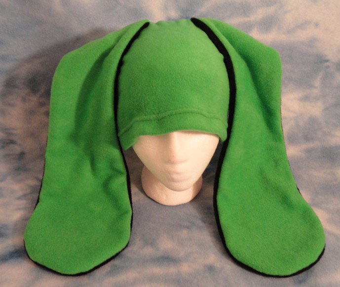 Green/Black Bunny Hat