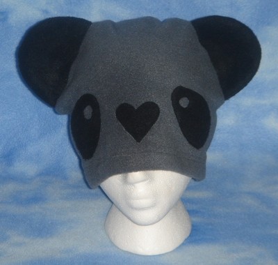 Gray Panda Bear Hat