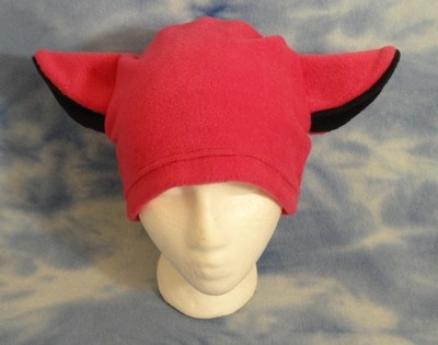 Pink and Black Kitty Hat