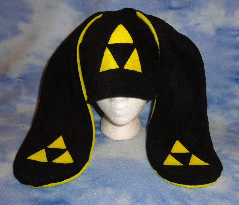 Triple Triforce Bunny Hat Fleece Gamer Zelda