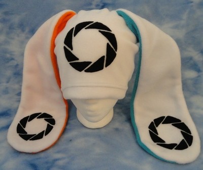 White Triple Aperture Portal Bunny Hat