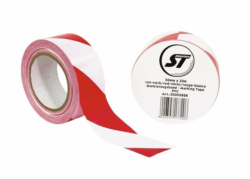 Marking Tape PVC red/white