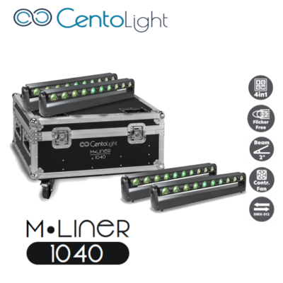 M-LINER 1040-SET - 4 x Beam moving Bar 10 x 40 W LED With Pixel control