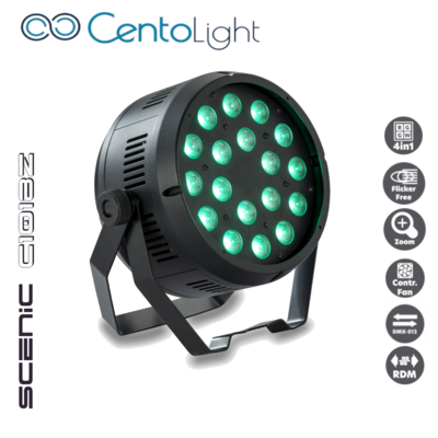 SCENIC C1018Z - 18x10W RGBW 4in1 LED PAR with motorized zoom for indoor use