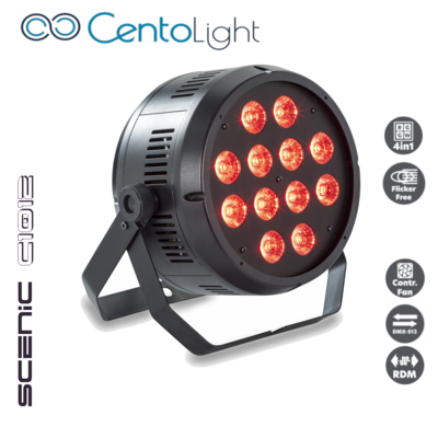 SCENIC C1012 - 12x10W RGBW 4in1 LED PAR with 20° beam for indoor use