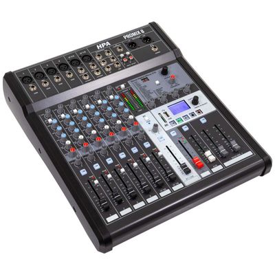 Mesa de mistura de áudio com 8 canais, Bluetooth e efeitos
