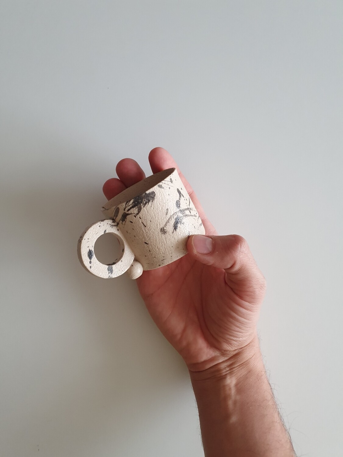 Beige Stoneware Ceramic Mug 150 ml / 5 oz