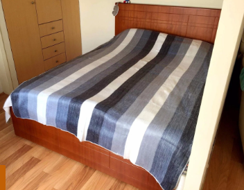 Alpaca Bed Blanket (striped) Full Size