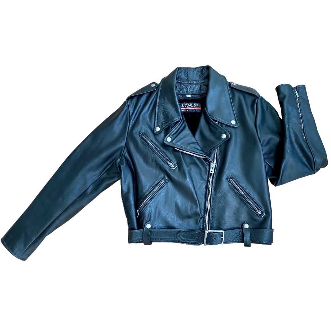 Brooks Vintage Motorcycle Jacket with Removable Lining Men's 42