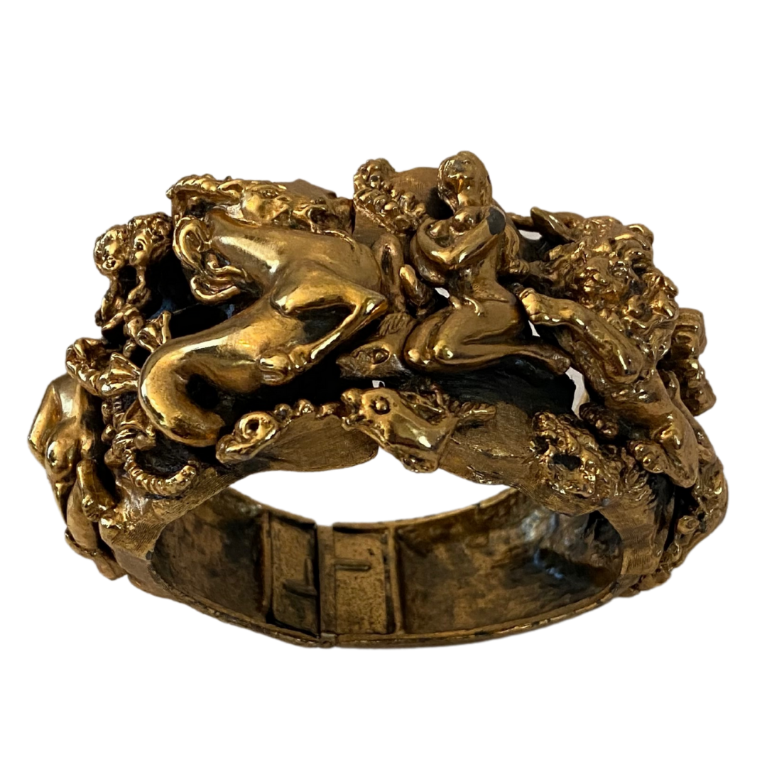 Tortolani Zodiac Horoscope Vintage Bracelet Cuff