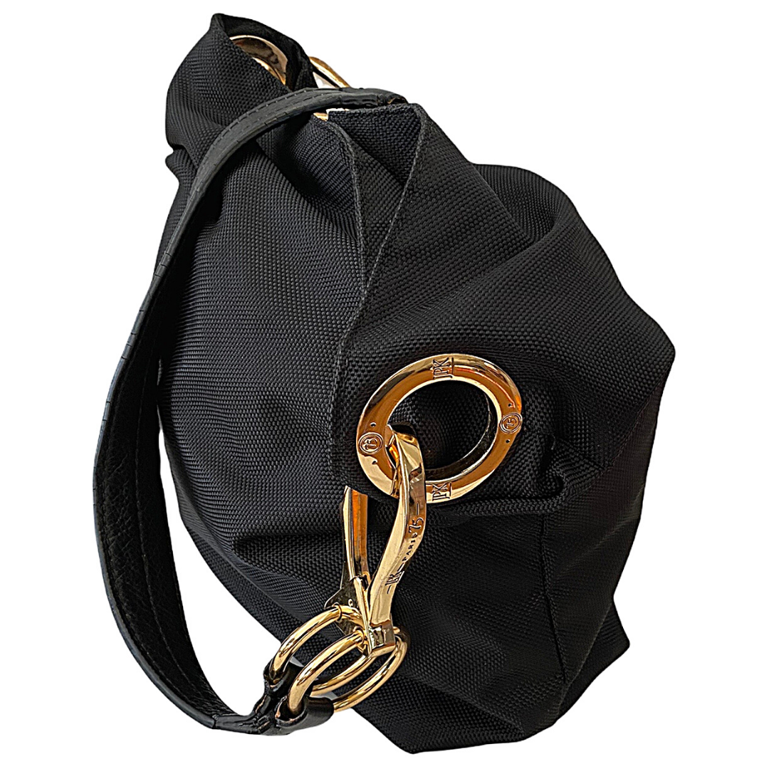 JPK Paris 75 Nylon & Gold Tone Hardware Shoulder Handbag