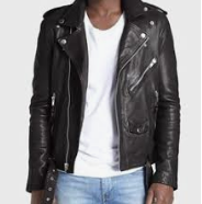 BLK DNM NYC Leather Motorcycle Jacket Men's Large