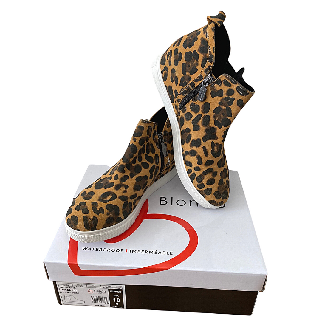 Blondo Waterproof Georgette Leopard Suede Boot Women's Size 10