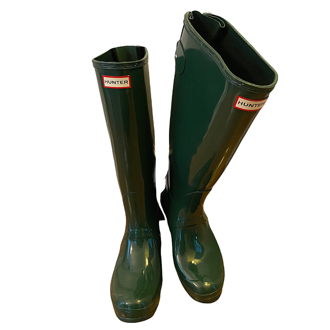 HUNTER Original Tall Gloss Rain Boots Women's Size 10