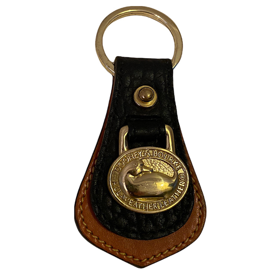 Dooney & Bourke All Weather Leather Two-Tone Vintage Keychain Keyring