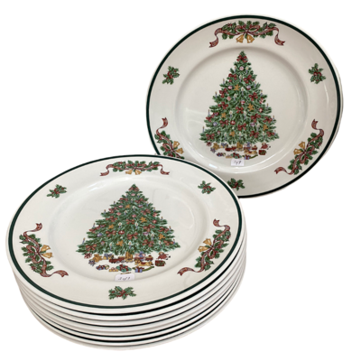 Johnson Brothers Victorian Christmas 10" Dinner Plates Set of 9