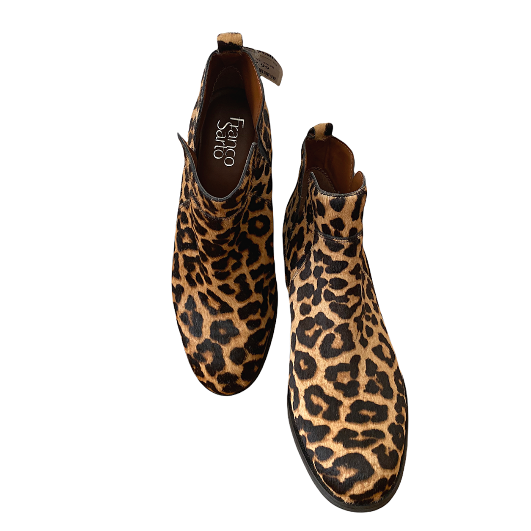 Franco Sarto Domingo Leopard Print Calf Hair Boot Women's 7.5