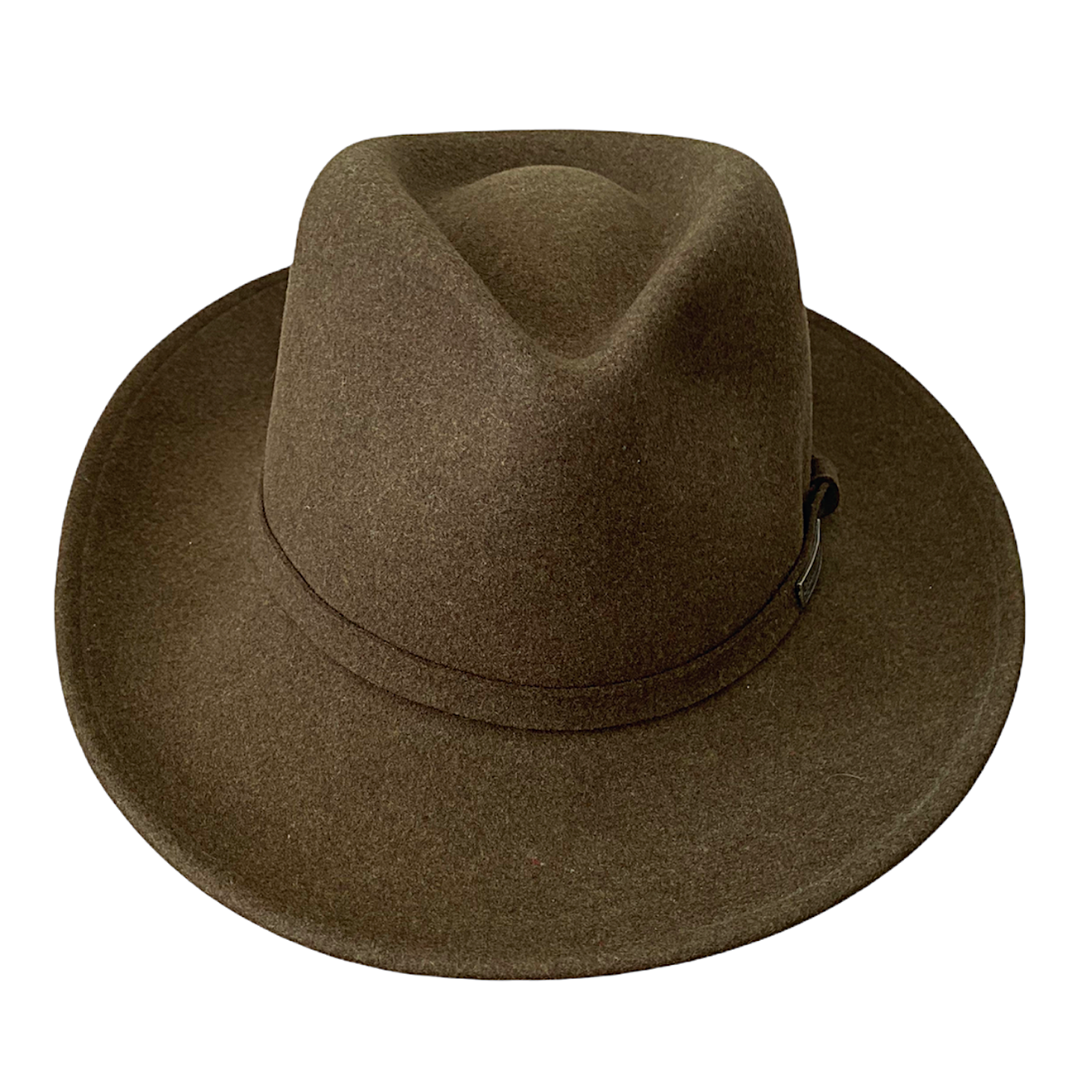 Eddie Bauer Lite Felt 100% Wool Fedora Hat Men's Large
