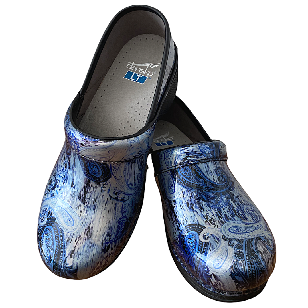 Dansko LT Pro Paisley Patent Slip-On Shoe Women's Size EU38 US7.5-8