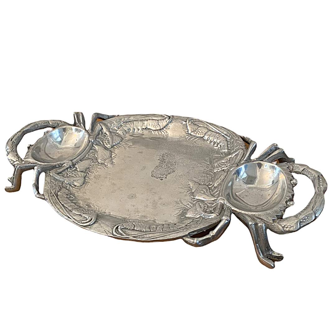 Arthur Court Vintage Aluminum Crab Serving Platter