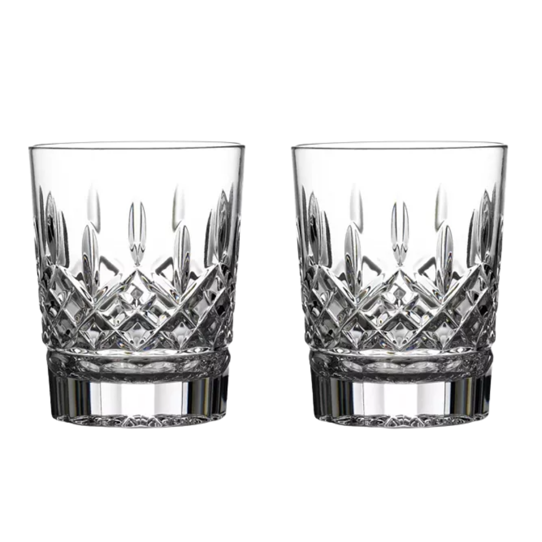 Waterford Crystal Lismore Double Old Fashion Glass Set of 2