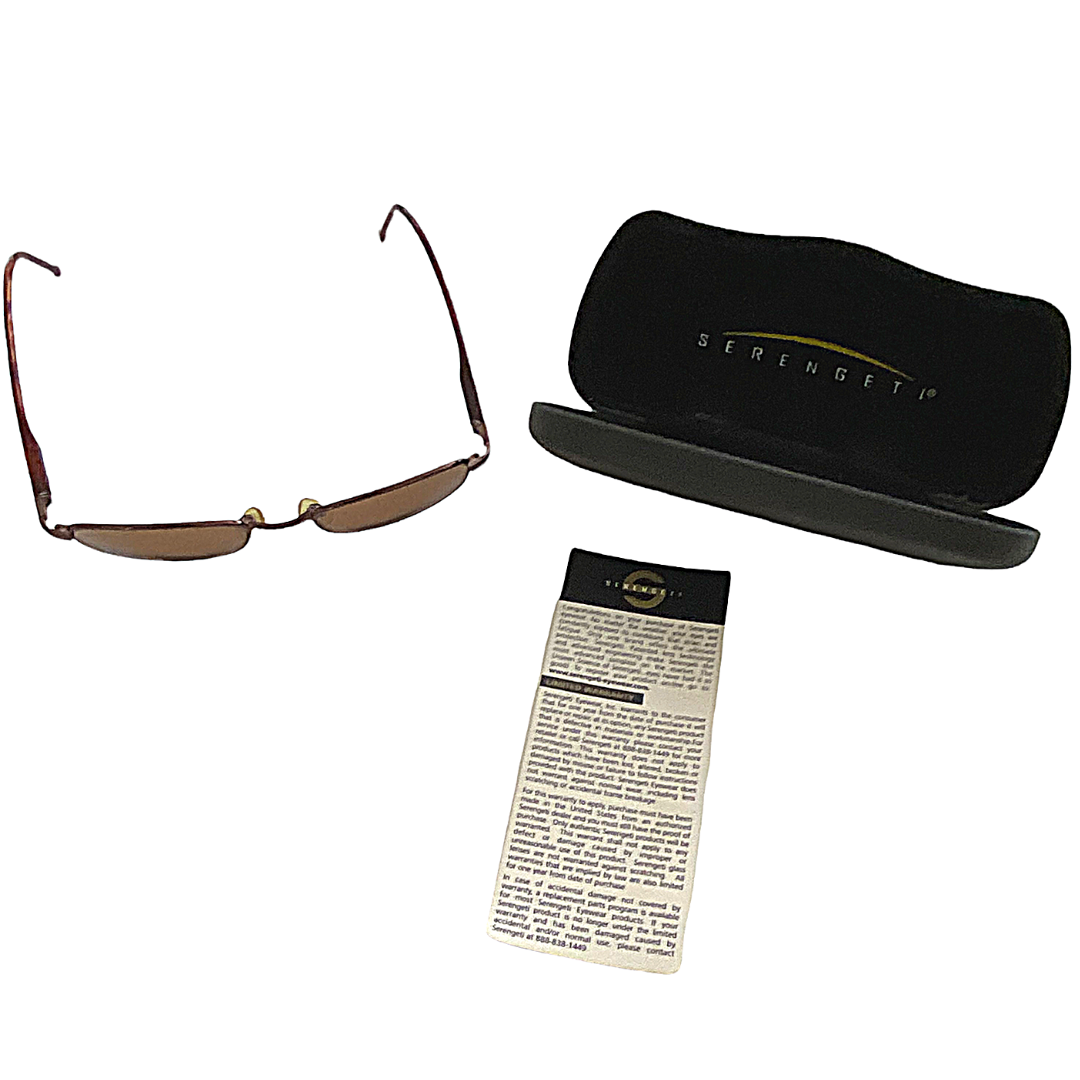 SERENGETI Bronze Sunglasses & Hard Case Unisex