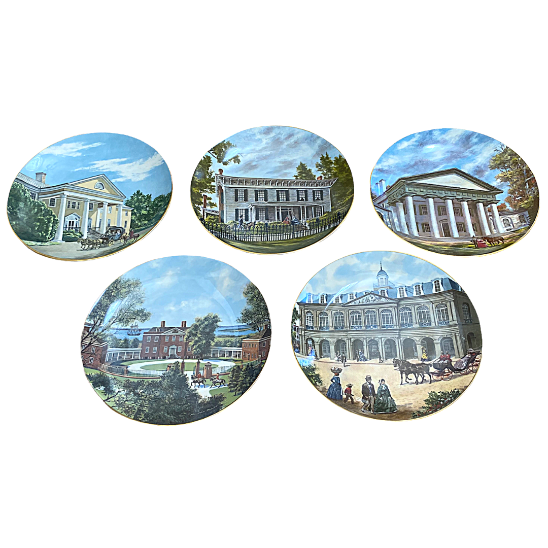 GORHAM Fine China Made In USA Southern Landmark Series Limited Edition of 9800 Set of 5