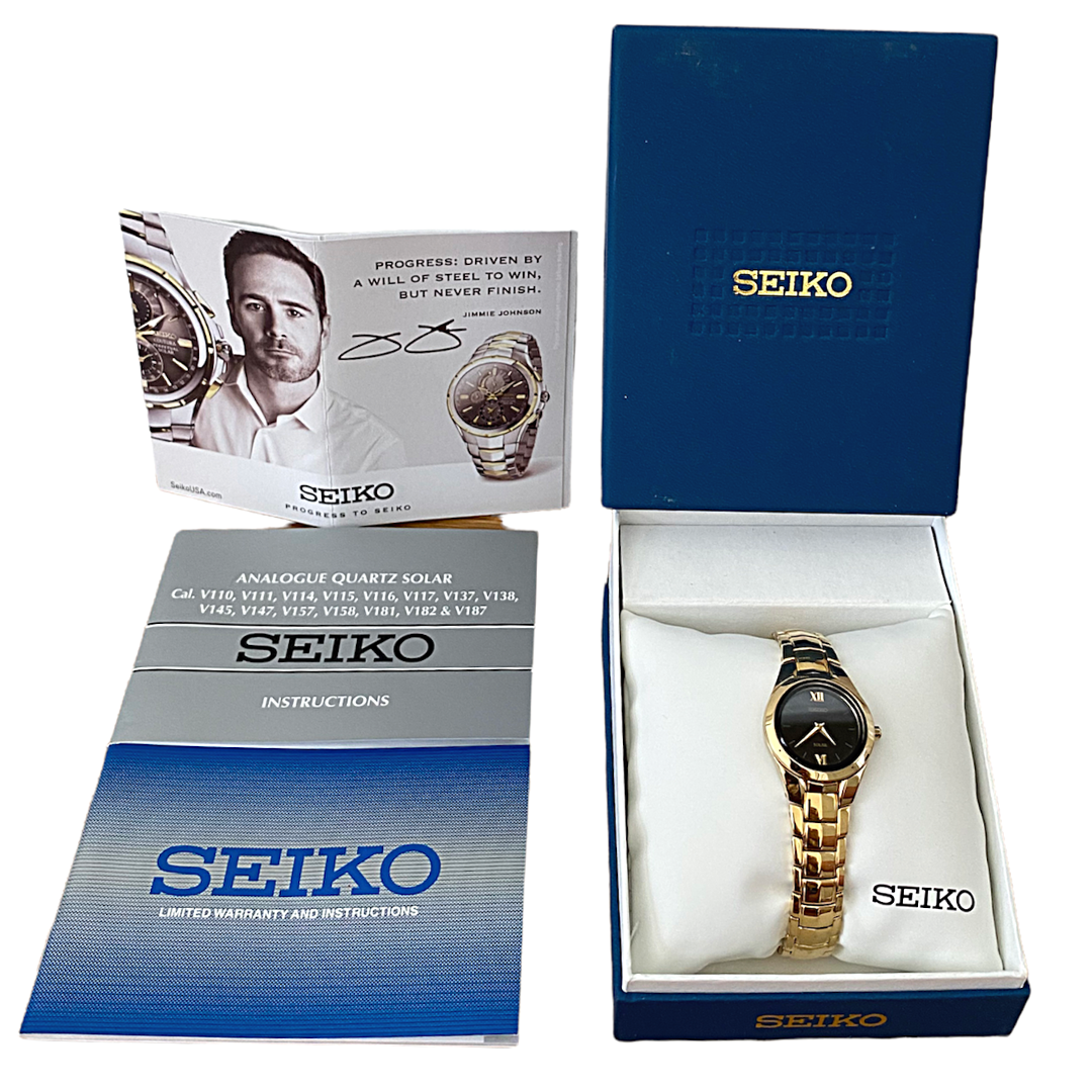 SEIKO Solar Movement Japan Water Resistant Stainless Steel  Women's Watch