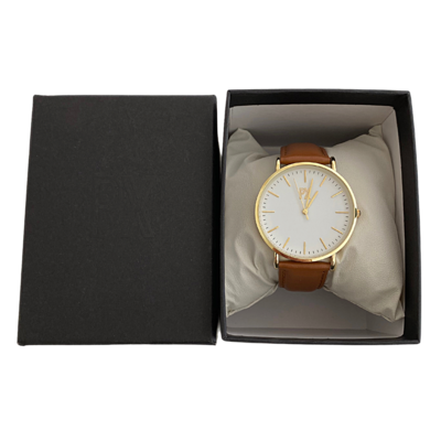 PX 9WA9002M Genuine Leather Strap Watch