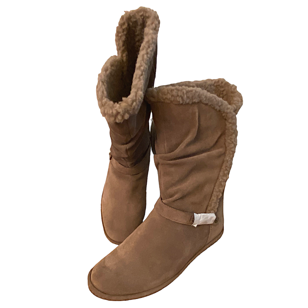 LANDS' END Suede Sherpa Lined Boot Women's Size 7