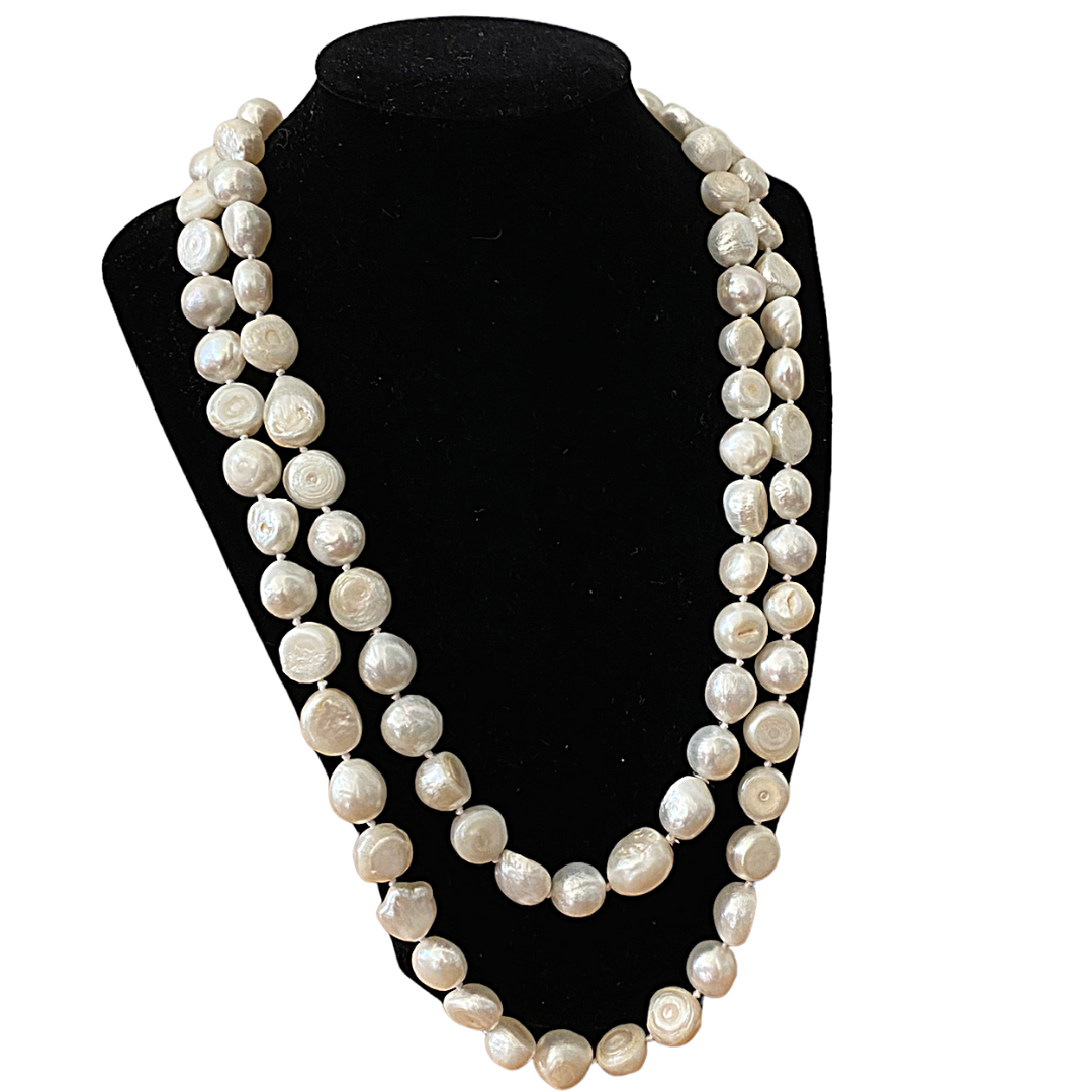 Large Fresh Water Pearl 46" Necklace