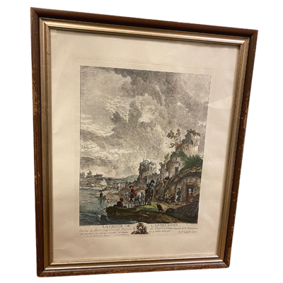 P. Wouwerman 17th Century Dutch Painter Lithograph Reproduction Framed Print Set of 2
