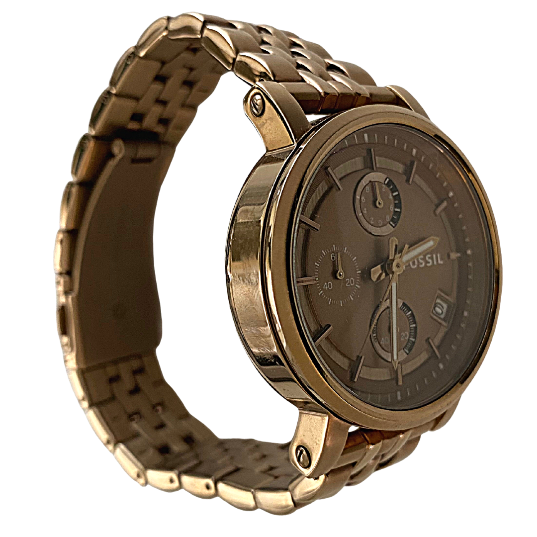 Fossil Boyfriend ES3826 Chronograph Stainless Steel Rose Gold Watch