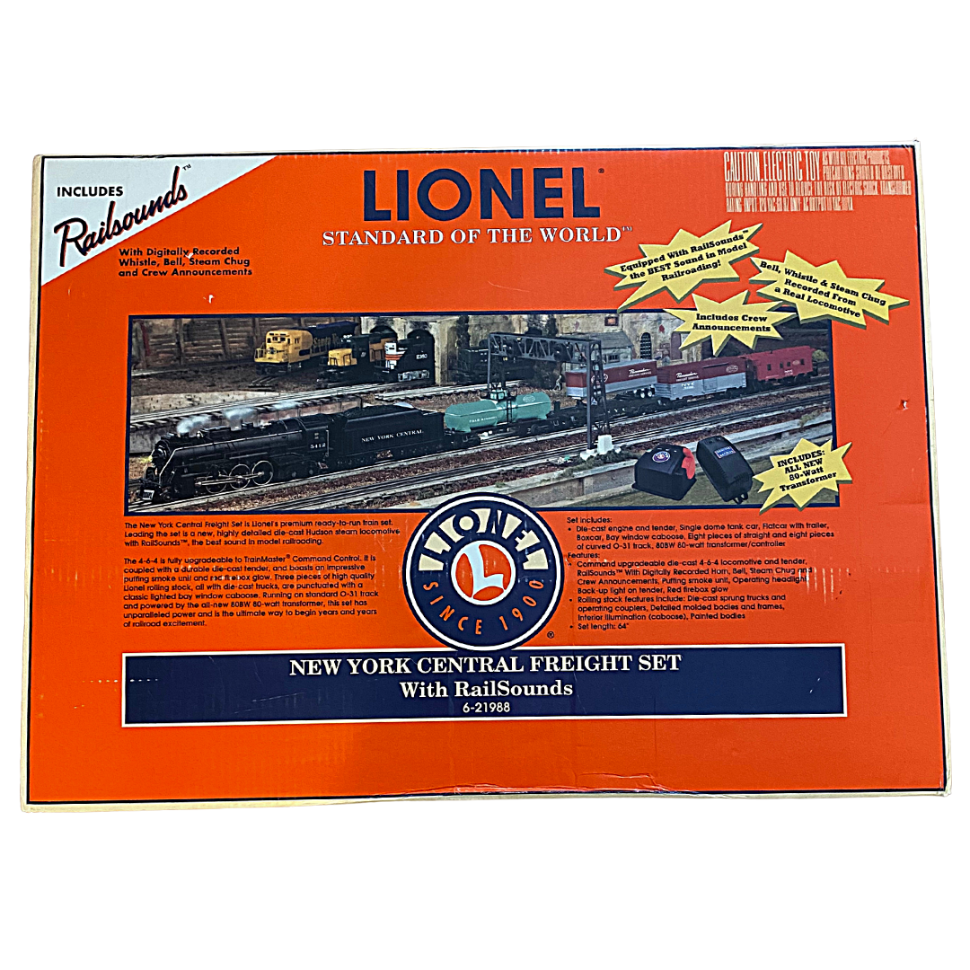 LIONEL New York Central Freight Train With Rail Sounds 621988 Boxed Set