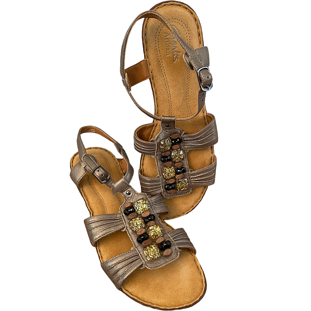 Clarks® Brisk Rosebud Sandal Shoe Women's Size 8