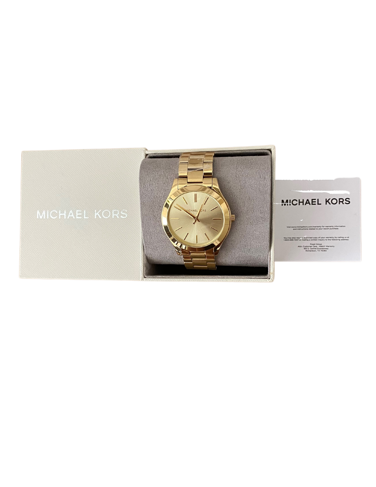 Michael Kors Slim Runway Gold Dial Women's Watch MK3179