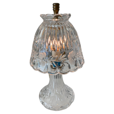 Princess House Crystal Lamp Heritage Romance Collection Small Accent Lamp