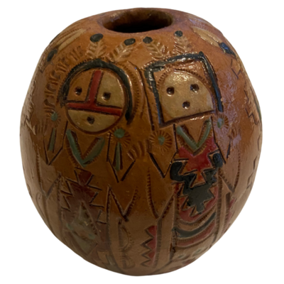 Ken White Signed Navajo Pottery Seed Jar