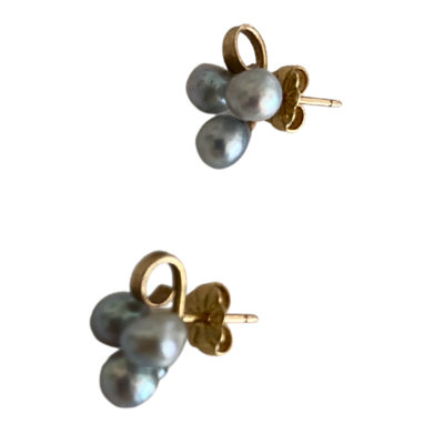14K Gold Fresh Water Pearl Post Earrings