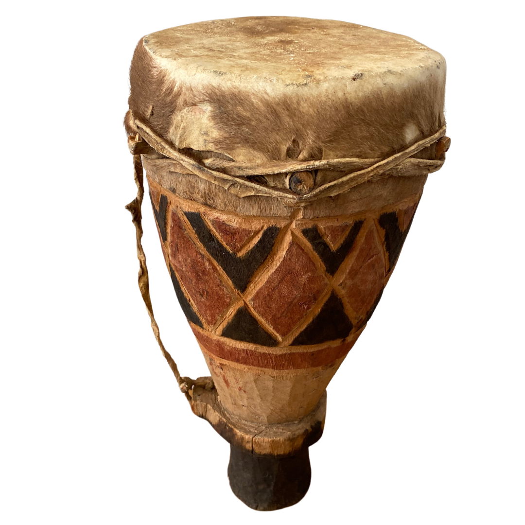 Native American Animal Hide Painted Hand Drum