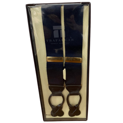 TRAFALGAR Dark Navy Suspenders Men's X-Large