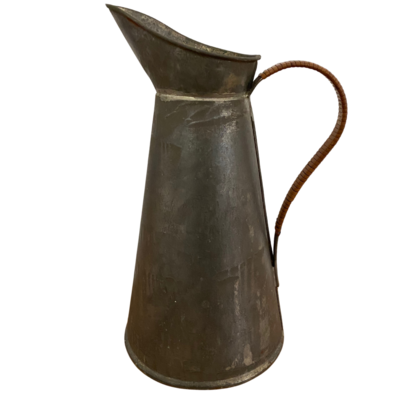 France Stamped Wrapped Handle Metal Pitcher