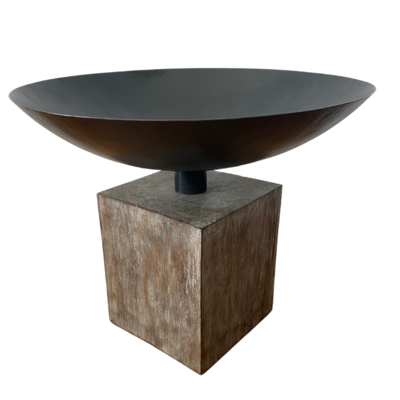Arteriors 4191 Templeton Metal Wood Base Decorative Bowl
