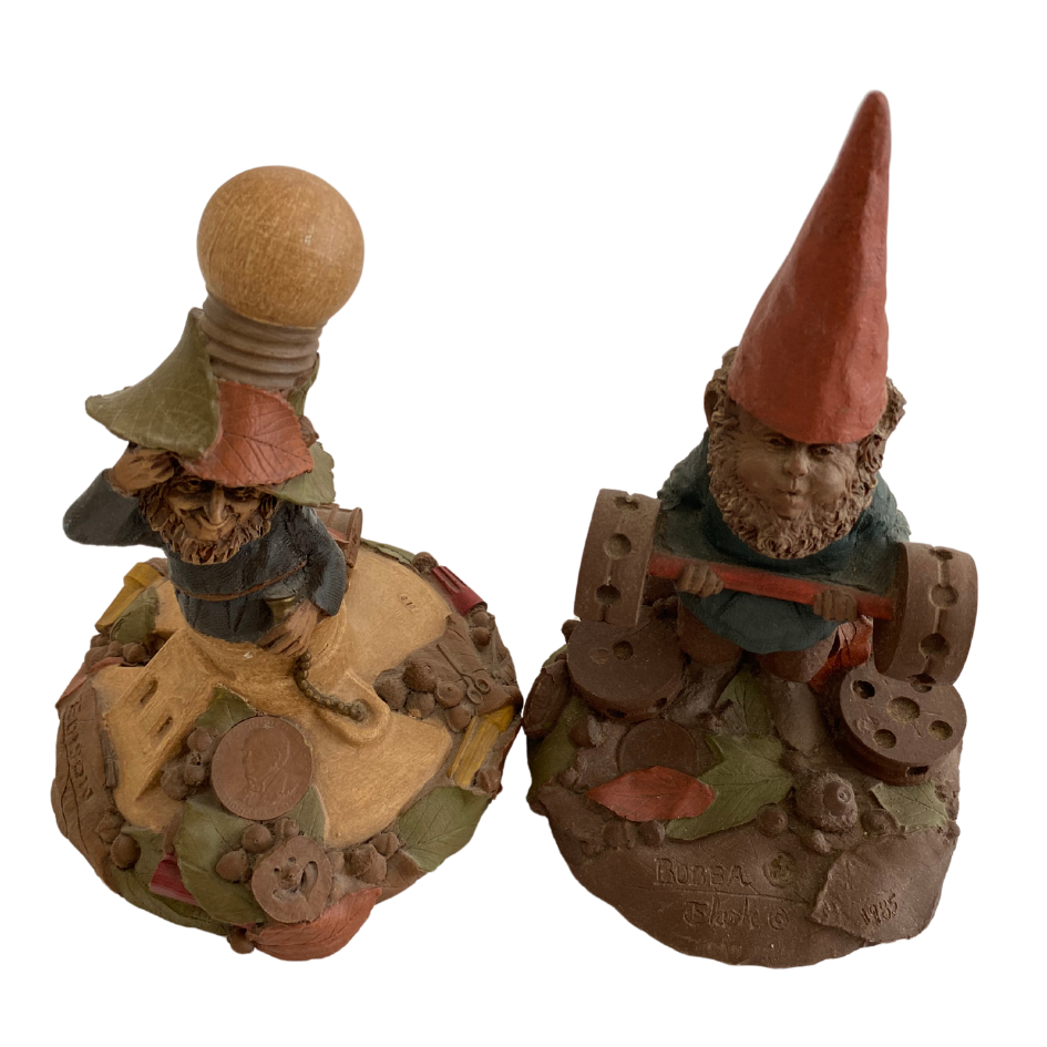 CAIRN STUDIO LTD. Bubba & Edison Gnome Figurines with Certificates of Authenticity
