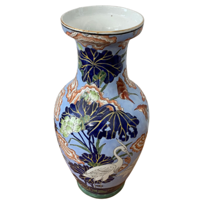 Stoneden Hand Painted In Macau 14.5" Tall Vase