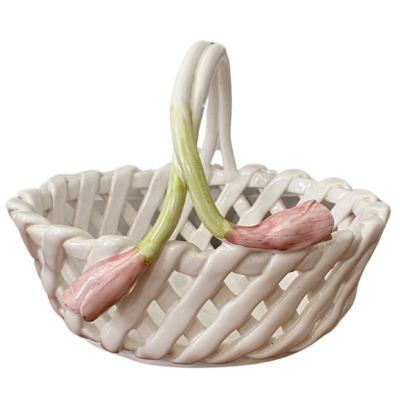 Jay Willfred Division of Andrea by Sadek Made In Portugal Vintage Centerpiece Ceramic Basket
